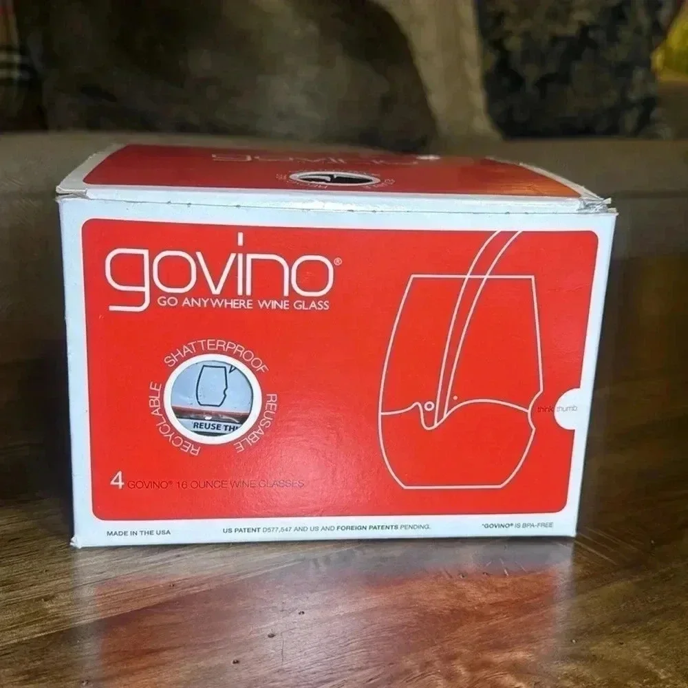 NWT Govino The Go Anywhere 🍷 Glass Cups Shatterproof BPA Free 16oz. Set of 4